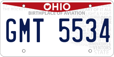 OH license plate GMT5534