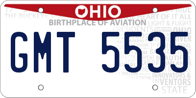 OH license plate GMT5535