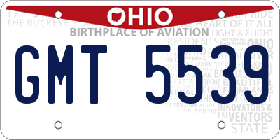 OH license plate GMT5539