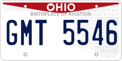 OH license plate GMT5546