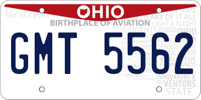 OH license plate GMT5562