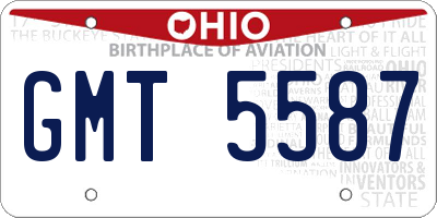 OH license plate GMT5587