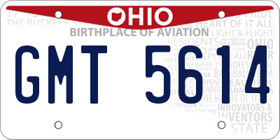 OH license plate GMT5614