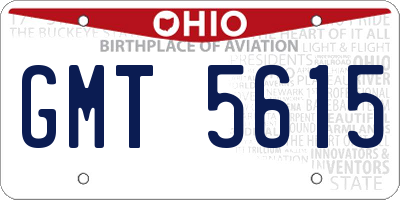 OH license plate GMT5615