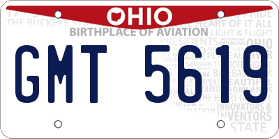 OH license plate GMT5619