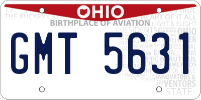 OH license plate GMT5631