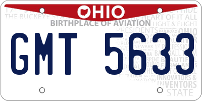 OH license plate GMT5633