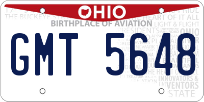 OH license plate GMT5648