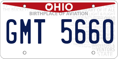 OH license plate GMT5660