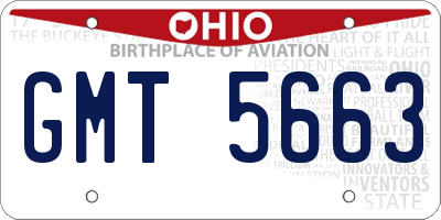 OH license plate GMT5663