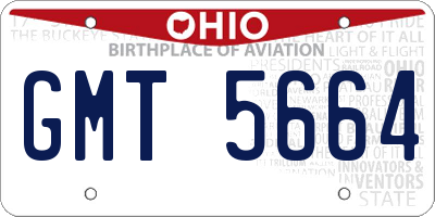 OH license plate GMT5664