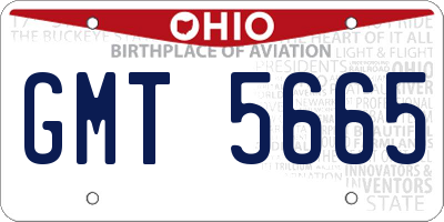 OH license plate GMT5665