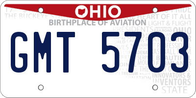 OH license plate GMT5703