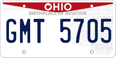 OH license plate GMT5705