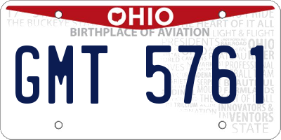 OH license plate GMT5761