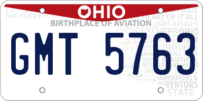 OH license plate GMT5763