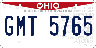 OH license plate GMT5765