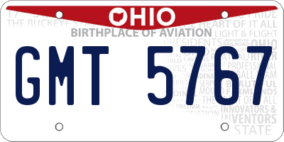 OH license plate GMT5767