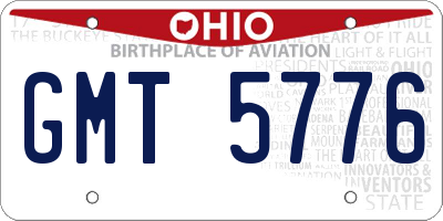 OH license plate GMT5776