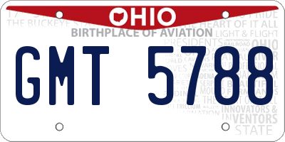 OH license plate GMT5788