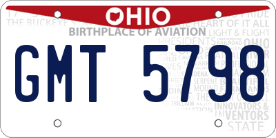 OH license plate GMT5798