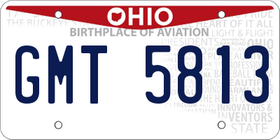 OH license plate GMT5813
