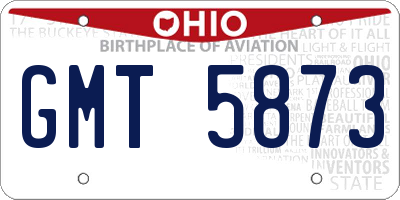 OH license plate GMT5873
