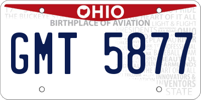 OH license plate GMT5877