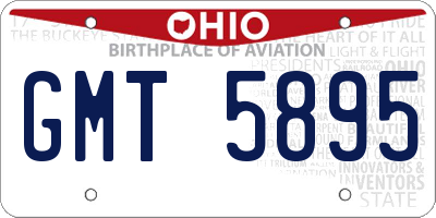 OH license plate GMT5895