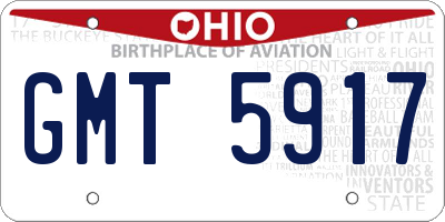 OH license plate GMT5917