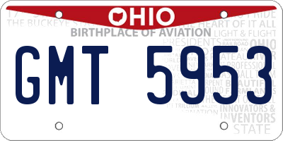 OH license plate GMT5953