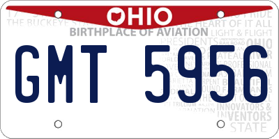 OH license plate GMT5956