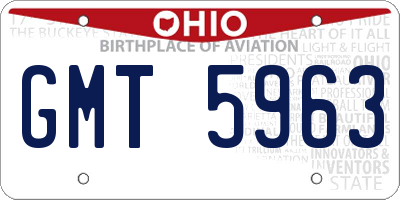 OH license plate GMT5963