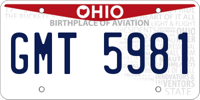 OH license plate GMT5981