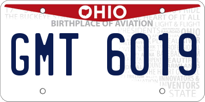 OH license plate GMT6019