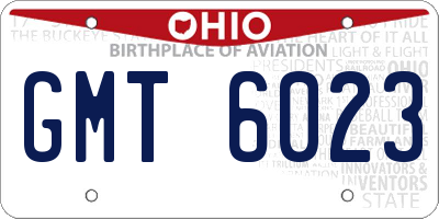 OH license plate GMT6023