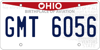OH license plate GMT6056