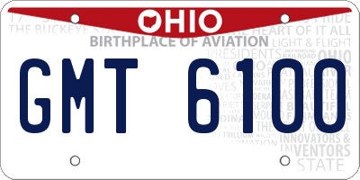 OH license plate GMT6100