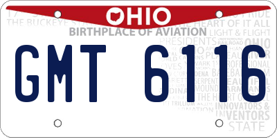 OH license plate GMT6116
