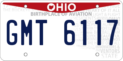 OH license plate GMT6117