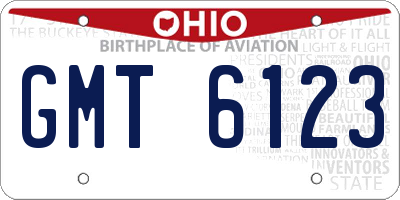 OH license plate GMT6123