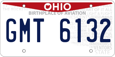 OH license plate GMT6132