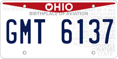 OH license plate GMT6137