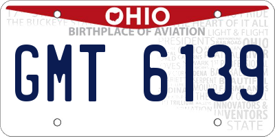 OH license plate GMT6139