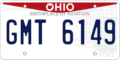 OH license plate GMT6149
