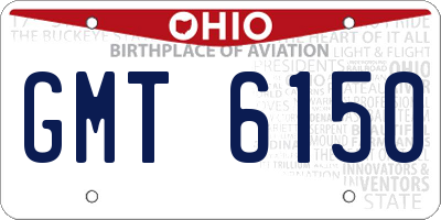 OH license plate GMT6150