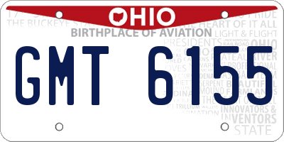 OH license plate GMT6155