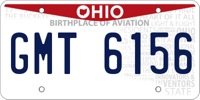OH license plate GMT6156