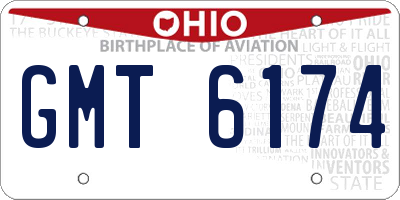 OH license plate GMT6174