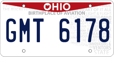 OH license plate GMT6178